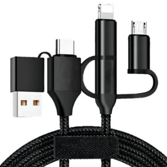 CABLE 3 EN 1 - TIPO C, MICRO, IPHONE